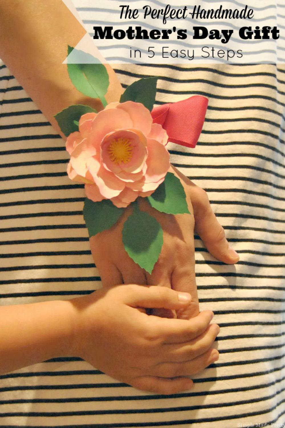 Want to make Mother's Day extra special this year? Try making this Mother's Day flower corsage keepsake! We've included a tutorial below along with a free flower template so you can make one for the women in your life in 5 easy steps! This project is also very kid friendly - moms love receiving handmade gifts from their children!