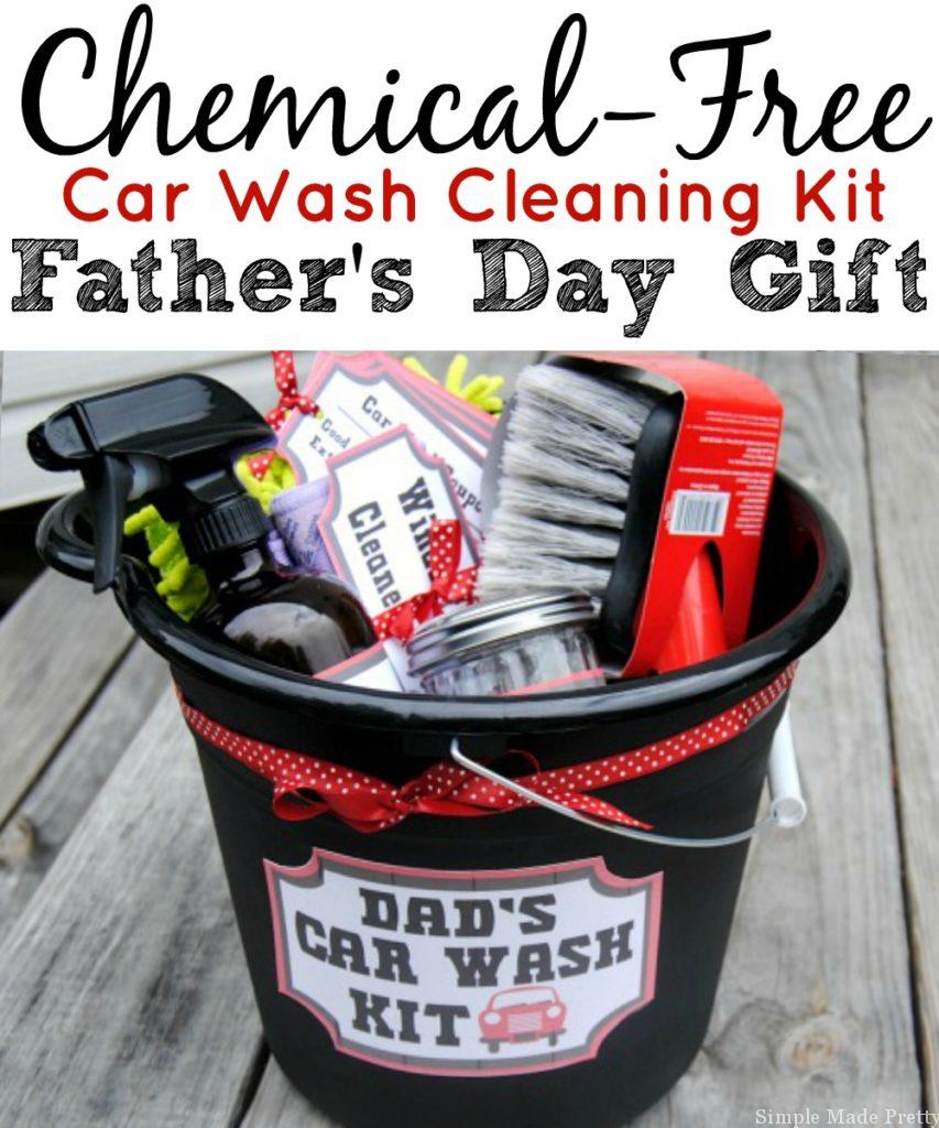 Make a chemical-free car wash cleaning kit for Father's Day using these free printables, essential oils and Norwex. Essential oil cleaning recipes included!