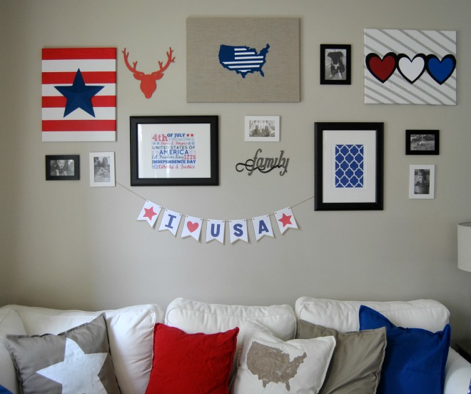 Diy Patriotic Gallery Wall Art Home Decor With Free Printables Simple Made Pretty - Art Pictures For Home Decorating