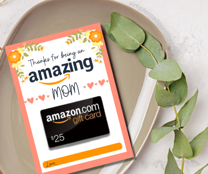 Pink Amazing Mom Amazon Gift Card Holder Simple Made Pretty