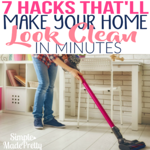 These cleaning hacks tips and tricks will have your home looking clean in no time. Speed clean your whole house with these tips. These speed cleaning hacks will come in handy when you have unexpected guests at home.