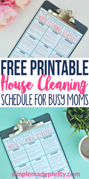 This house cleaning schedule for working moms is an awesome strategy to clean your home! I love the cleaning hacks she mentions and the printable cleaning checklist came in handy!
