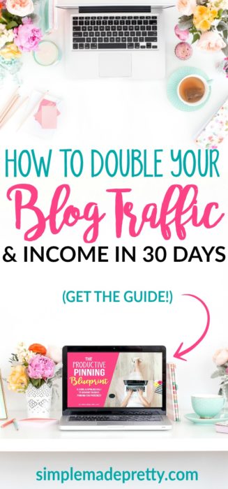 I doubled my blog traffic and email subscriber list by using her secret strategy! Learn how to grow your blog and make money with Pinterest fast in 30 days.