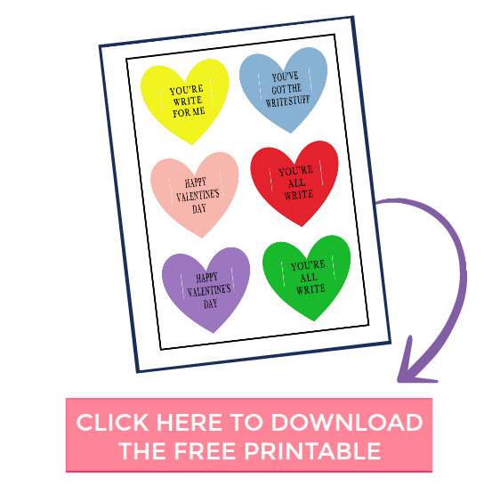 Download the free printable Valentine Pencil cards here