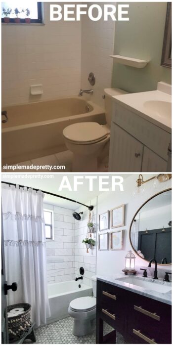 Before and After Bathroom Remodel Modern