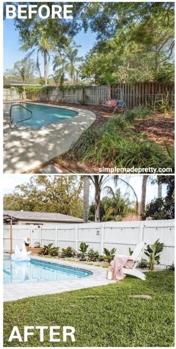 Before and After Pool Landscaping