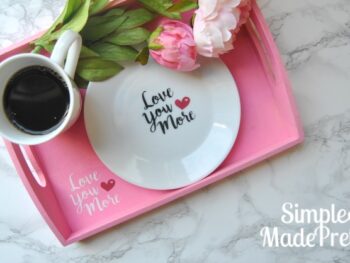 Love you more plate logo