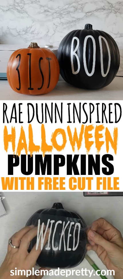 If you are Rae Dunn obsessed and addicted to Rae Dunn Halloween, read this post on how to make your own DIY Rae Dunn Halloween Pumpkins! Rae Dunn Halloween, Rae Dunn Halloween Decal, Rae Dunn Halloween Inspired, Rae Dunn Halloween Boo, Rae Dunn Halloween 2018, Rae Dunn Halloween Decor, Circut Halloween Projects, Cricut Halloween Decorations, Cricut Halloween Pumpkins, SVG free files for Cricut #Halloweencraftsdiydecorations #halloween #halloweendecorations #halloweencrafts #raedunn
