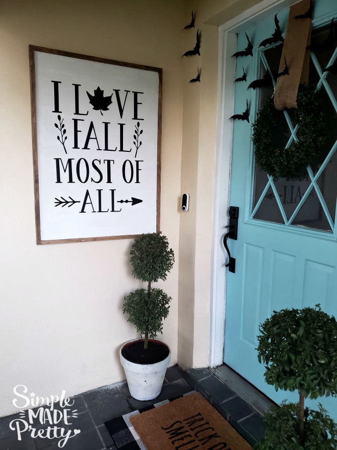 Read how to make your own Farmhouse style signs for only $12 in this post! I love Fall most of all Farmhouse sign, DIY farmhouse sign, DIY fall signs, Fall front porch signs 