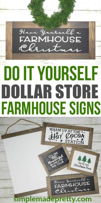 DIY Farmhouse Signs Dollar store crafts