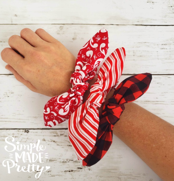 If you ever wondered how to sew scrunchies or how to make a hair scrunchy, you will love this tutorial! The best part of this tutorial is that I made these DIY hair scrunchies using my Cricut Maker Machine which made several scrunchies at once! I literally had 20+ scrunchies cut and sewed in an hour!  How to make a scrunchy, how to make scrunchies, how to make a hair scrunchy, how to make hair scrunchies, scrunchy DIY, scrunchies DIY #DIYscrunchies #howtomakeascrunchy