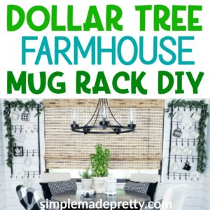 Dollar Tree Farmhouse Wall-Mounted Mug Rack DIY
