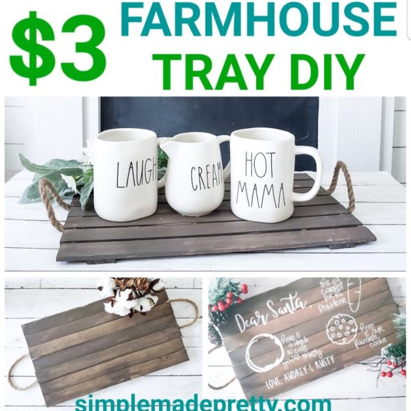 DIY Wooden Farmhouse Tray (Easy Budget Decor Tutorial) - Simple Made ...