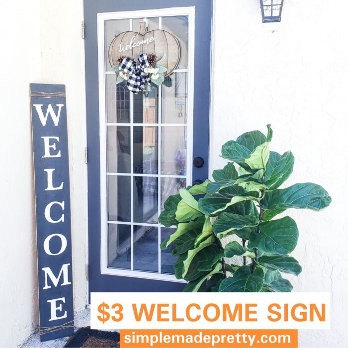 Front Porch Welcome sign