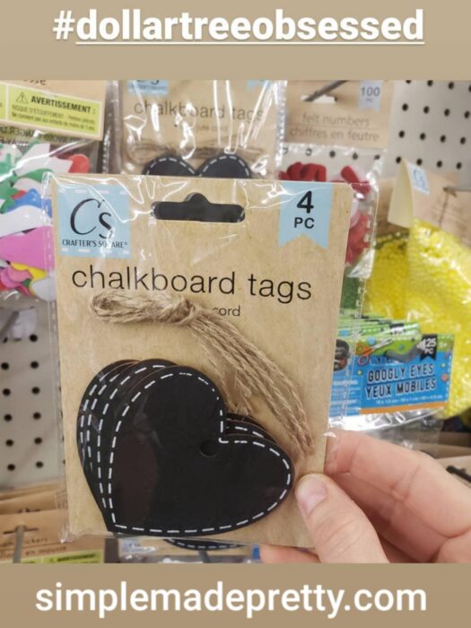 Crafter's Square Dollar Tree 4 Chalk board tags