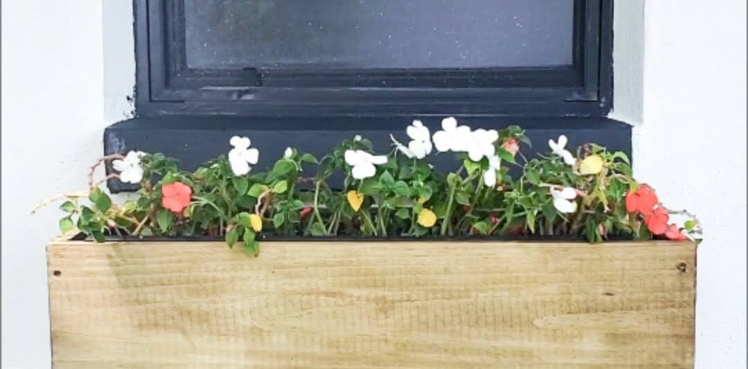 Window sill planter box diy