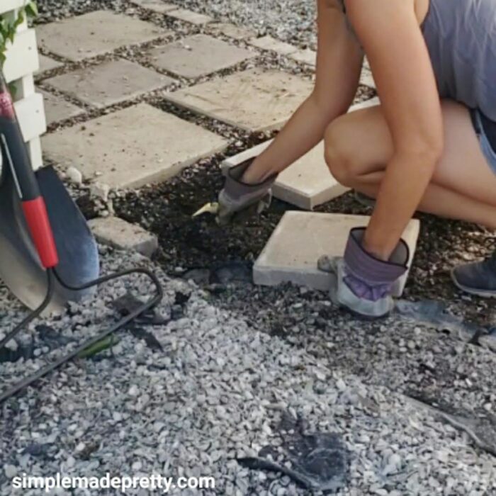 can you sit pavers in dirt diy paver walkway