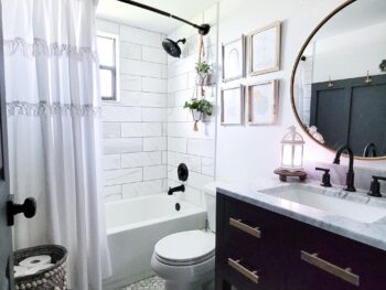 updated bathroom renovation on a budget