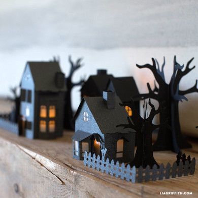 Cricut Halloween 3D Paper Haunted Village