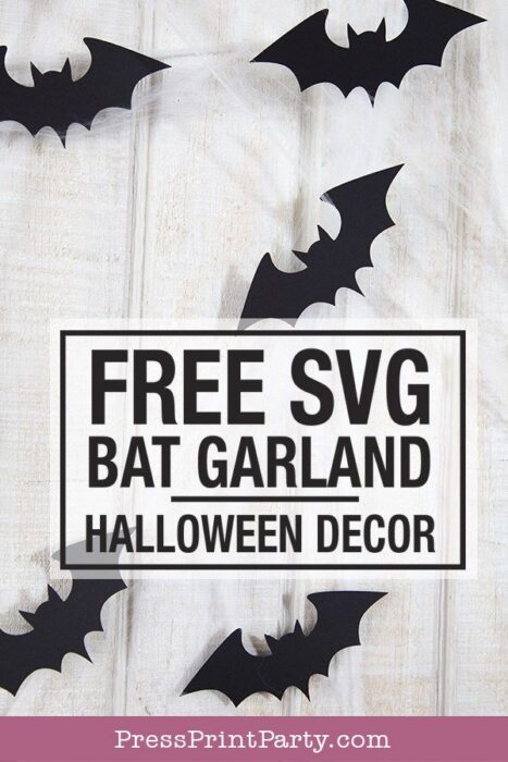 Cricut Halloween Bat Garland