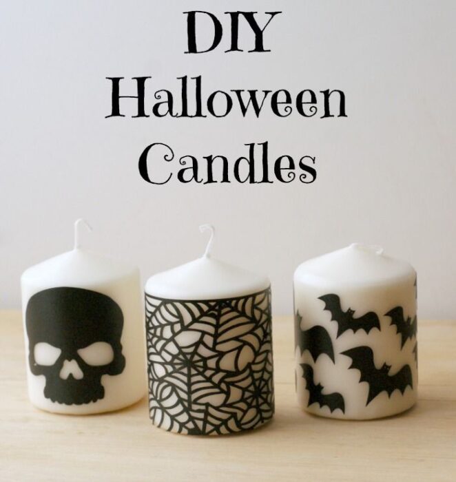 Cricut Halloween Candles