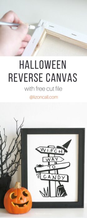 Halloween Cricut Reverse Canvas Home Decor