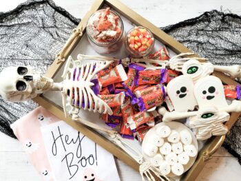 Skeleton Candy Tray Halloween Party Idea