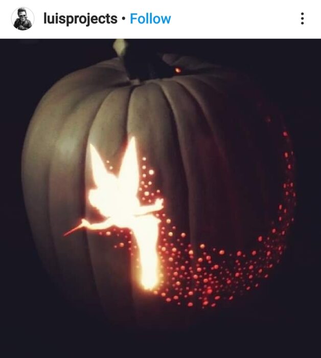 Tinkerbell Disnety Halloween Pumpkin Carving Ideas