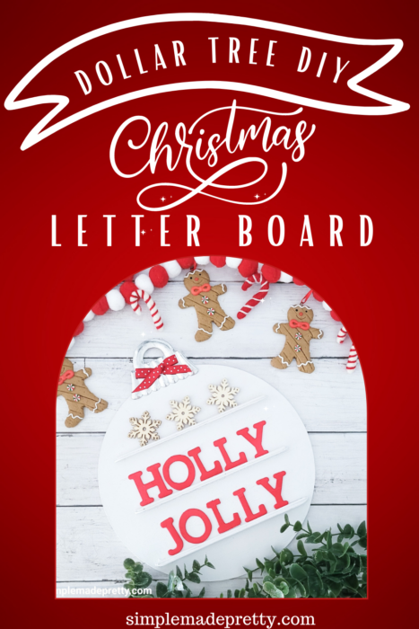 Dollar Tree Christmas Letter Board DIY Pin