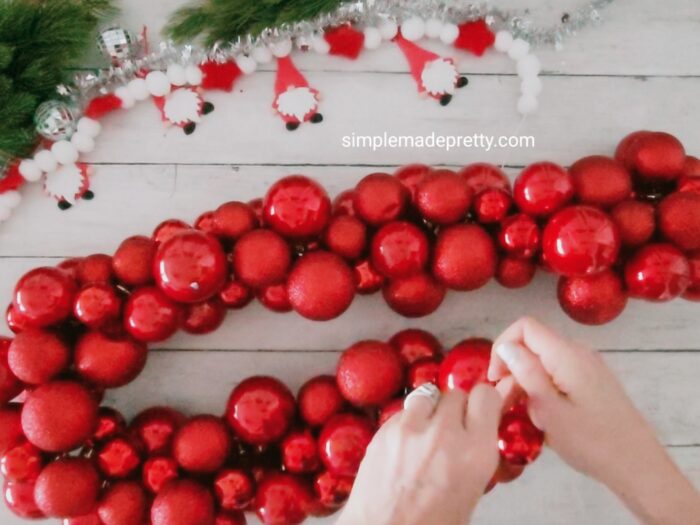 Dollar Tree DIY Christmas Ornament Ball Garland