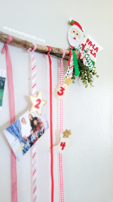 Dollar Tree DIY Christmas card wall hanging
