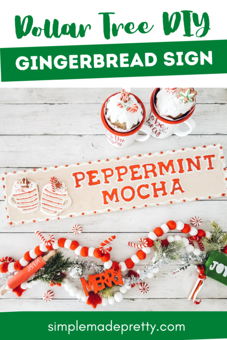 Dollar Tree DIY Gingerbread Sign Pinterest