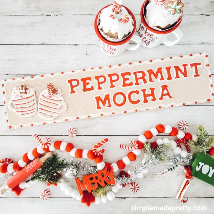 Peppermint Mocha Sign Dollar Tree DIY