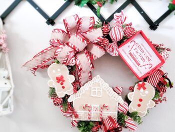 Peppermint and Gingerbread Wreath