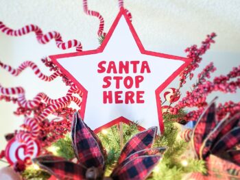 Star Tree Topper DIY Santa Stop Here