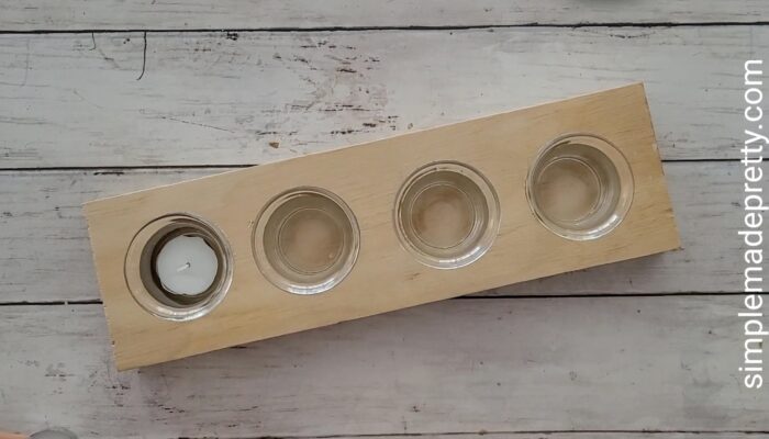 Dollar store Wooden candle holder DIY
