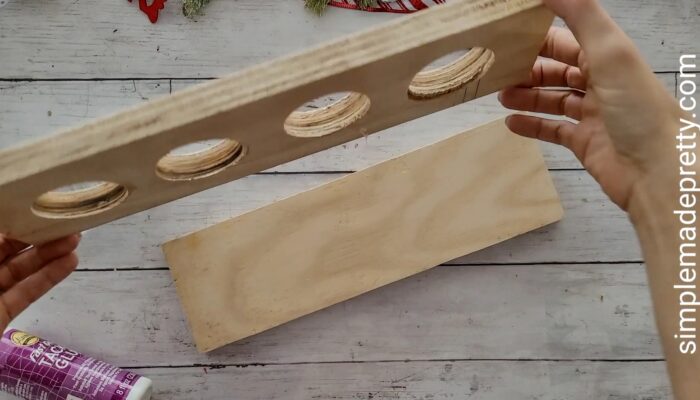 Wooden candle holder DIY hole saw crafts