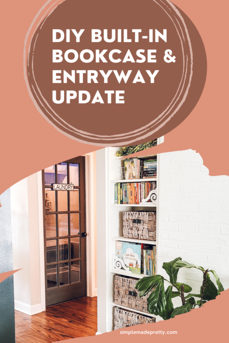 DIY Built-in bookcase & Entryway Update Youtube Thumbnail (1000 × 1500 px)