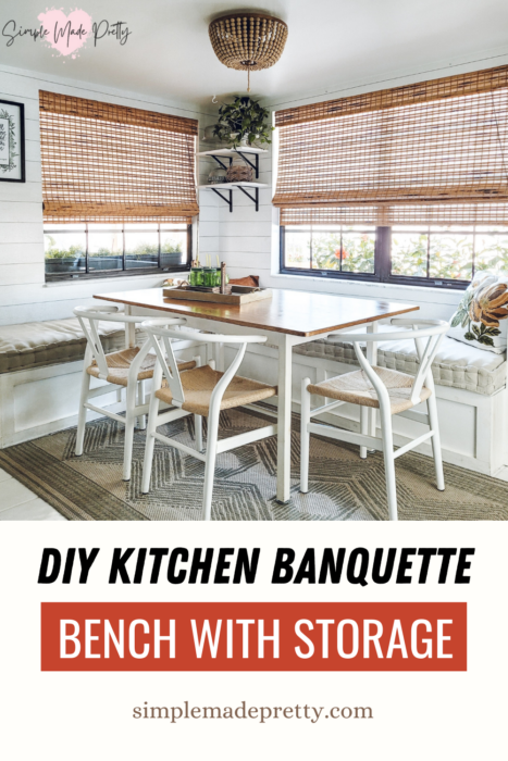 DIY Kitchen Banquette Bench with Storage Pinterest