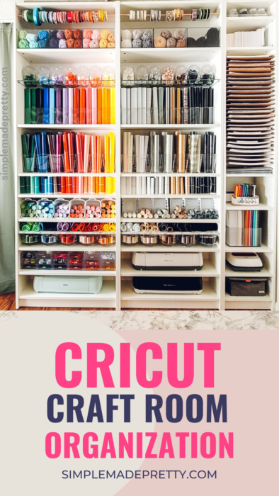 Cricut Craft Room Organization Pinterest Pin