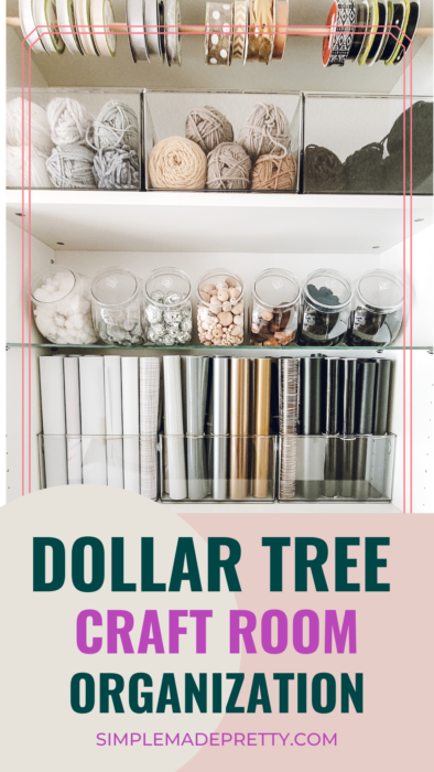 Dollar Tree Craft Room Organization Pinterest Pin