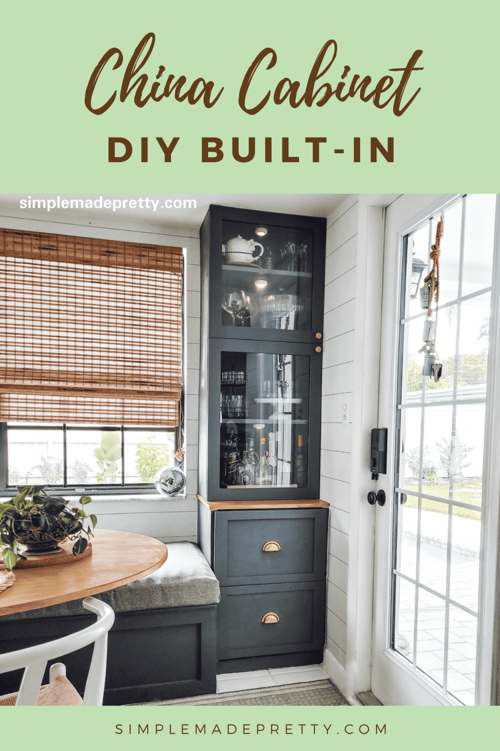 Kitchen Banquette Built-In China Cabinet with Pictures - Simple Made ...