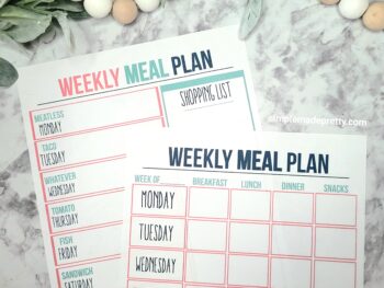 Meal Planning Printable by Melanie Simple Made Pretty