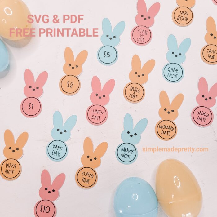 Print then Cut Easter Egg Coupons Free Printable SVG for Cricut 