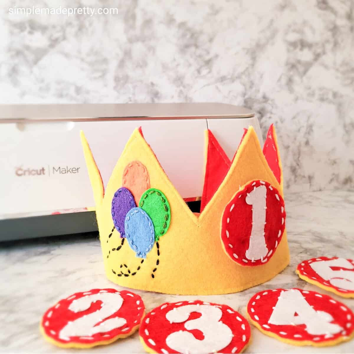 Cricut Made Felt Birthday Corwn for Kids by SMP Cricut Made Felt Birthday Corwn for Kids by SMP
