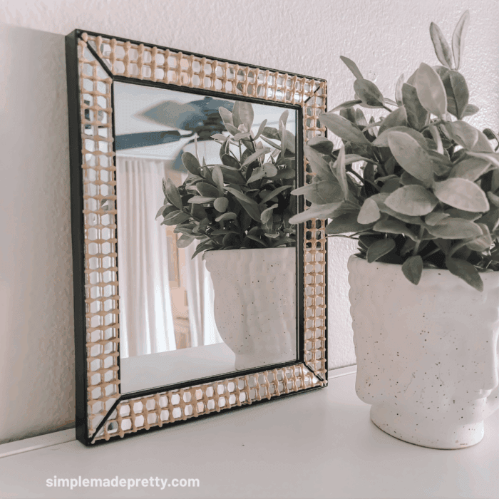Cane-Style Decorative Mirror