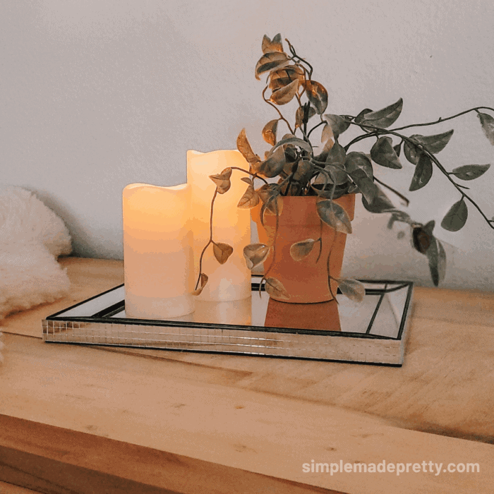 Mirrored Tray Styling (Coffee Table / Nightstand)