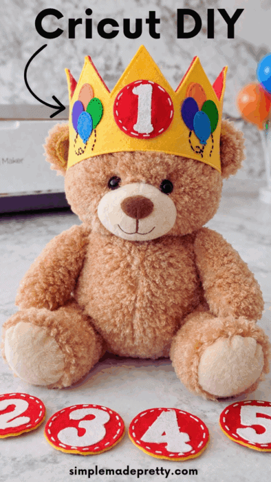 Felt Birthday Crown Cricut DIY