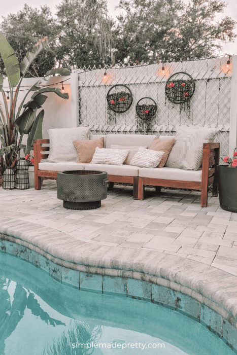 High-End Backyard Decor DIYs Using Dollar Tree Baskets