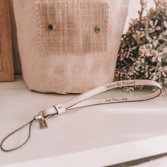 Personalized Leather Camera Wrist Strap